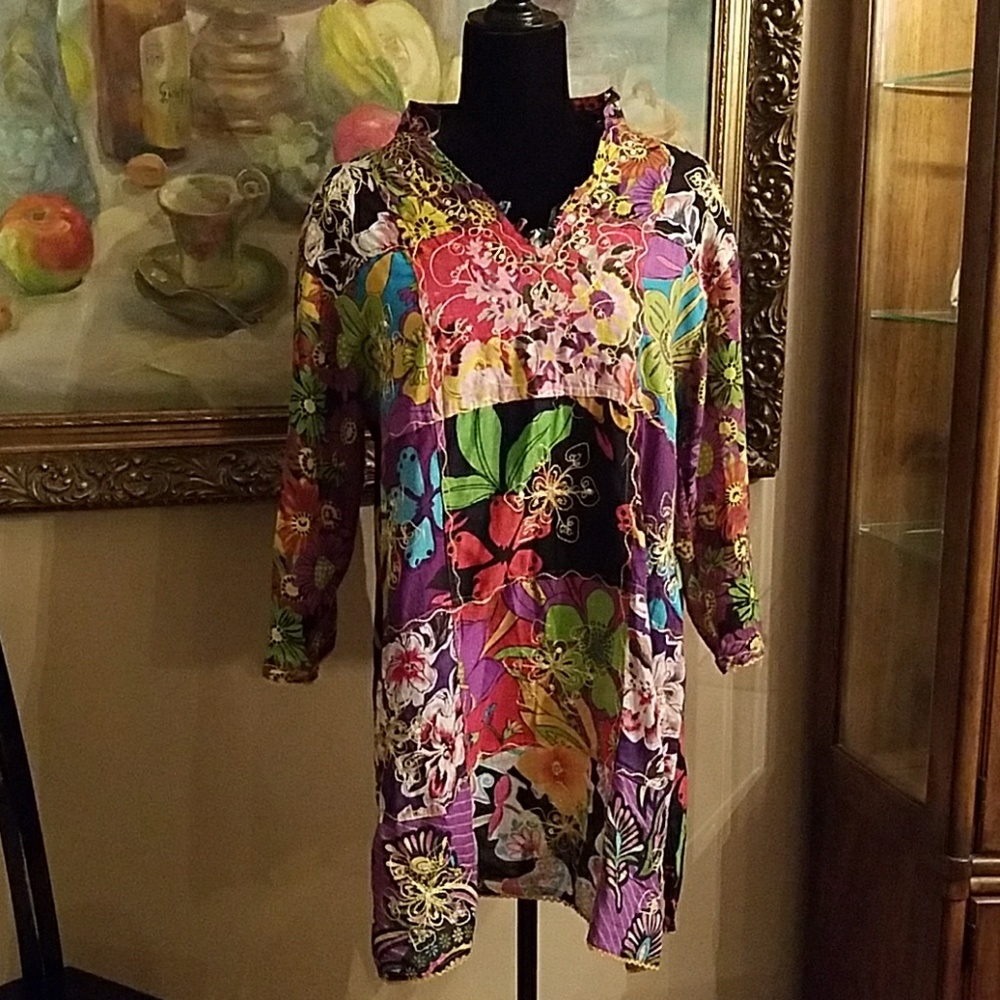 Boho/eastern Indian top